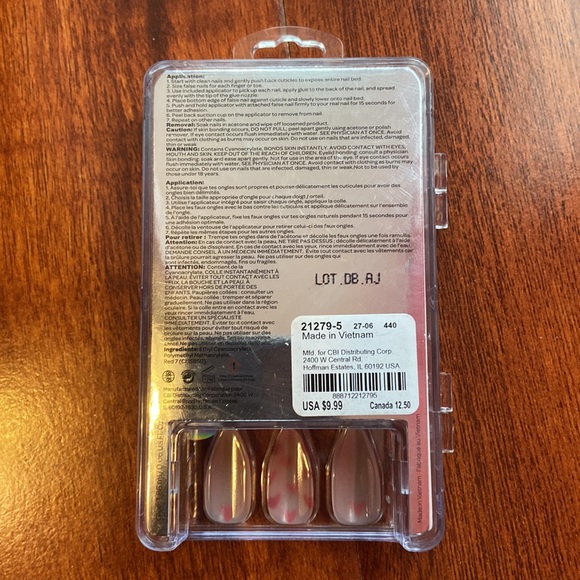 ❌SOLD Heart print stiletto Valentine’s day press on nails NWT - Picture 2 of 2